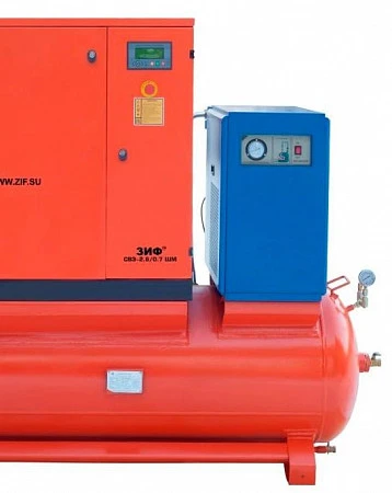 Станция компрессорная на ресивере с осушителем ЗИФ-СВЭ-0,6/1,3 ШМ  ОиР-500