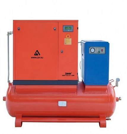 Станция компрессорная на ресивере с осушителем ЗИФ-СВЭ-0,6/1,3 ШМ  ОиР-500