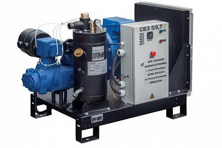 Станция компрессорная электрическая для неотапливаемого цеха нешумозаглушенная ЗИФ-СВЭ-4,0/0,7 без кожуха с пакетом "Север"